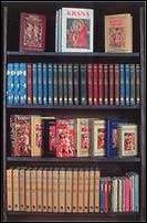 His holy books.