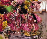 The Deities of Radha Krishna worshipped by Srila Prabhupada during his childhood.