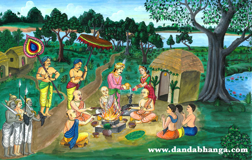 The installation ceremony of the Deity of Sri Sri Dandabhanga Gopinath by the devotee King Raja Prathap Rudra Dev, 500 years ago.