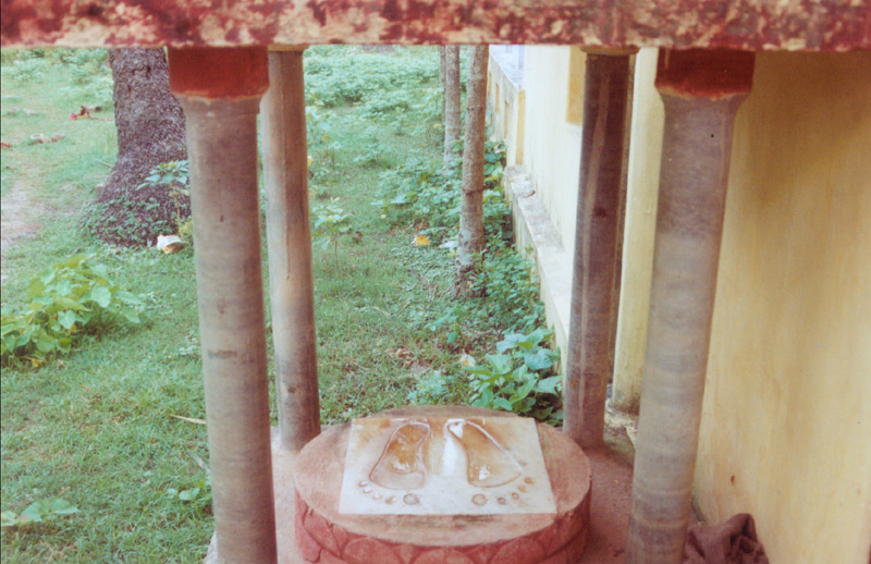 The footprint, which is just found outside the temple of Dandabhanga Gopinath.