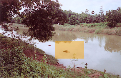 The place where the third part of the Danda (staff) was said to have submerged.
